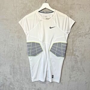NIKE Pro Combat Hyperstrong Compression 2 Pad Rib Football Shirt NEW Mens Large